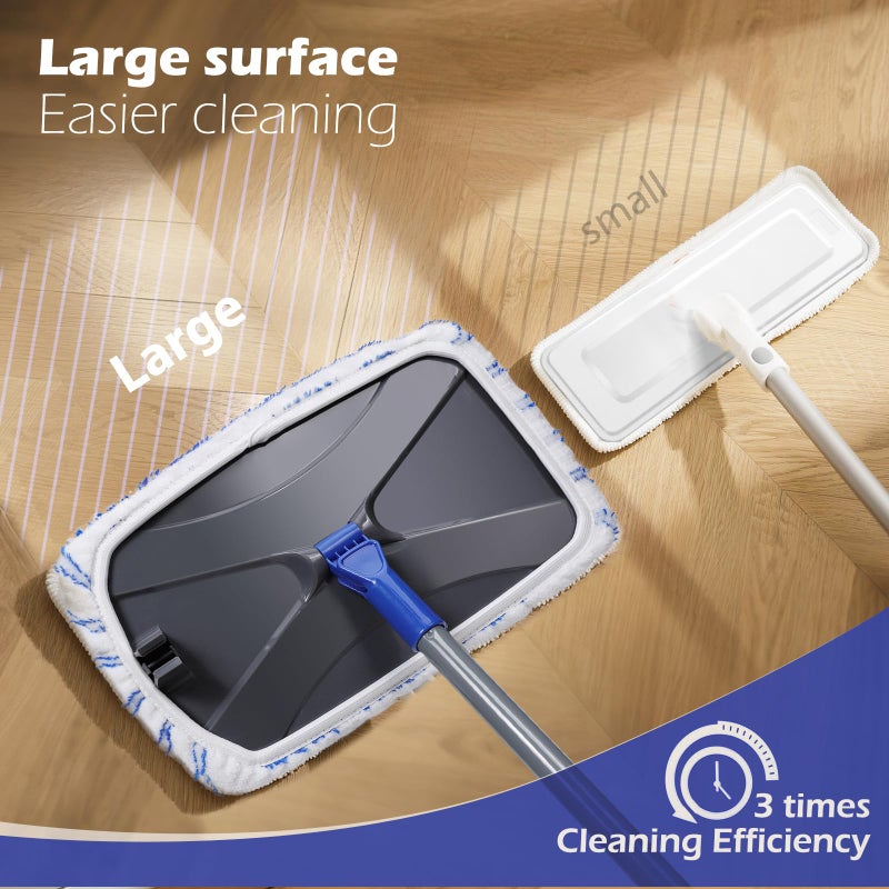 Masthome Microfiber Mop,Large Surface Flat Mop with 5 Reusable Pads,Hardwood Floor Mops for Dry and Wet Use,Microfiber Mops for Floor Cleaning-1 Cleaning Scraper Included - Image 2